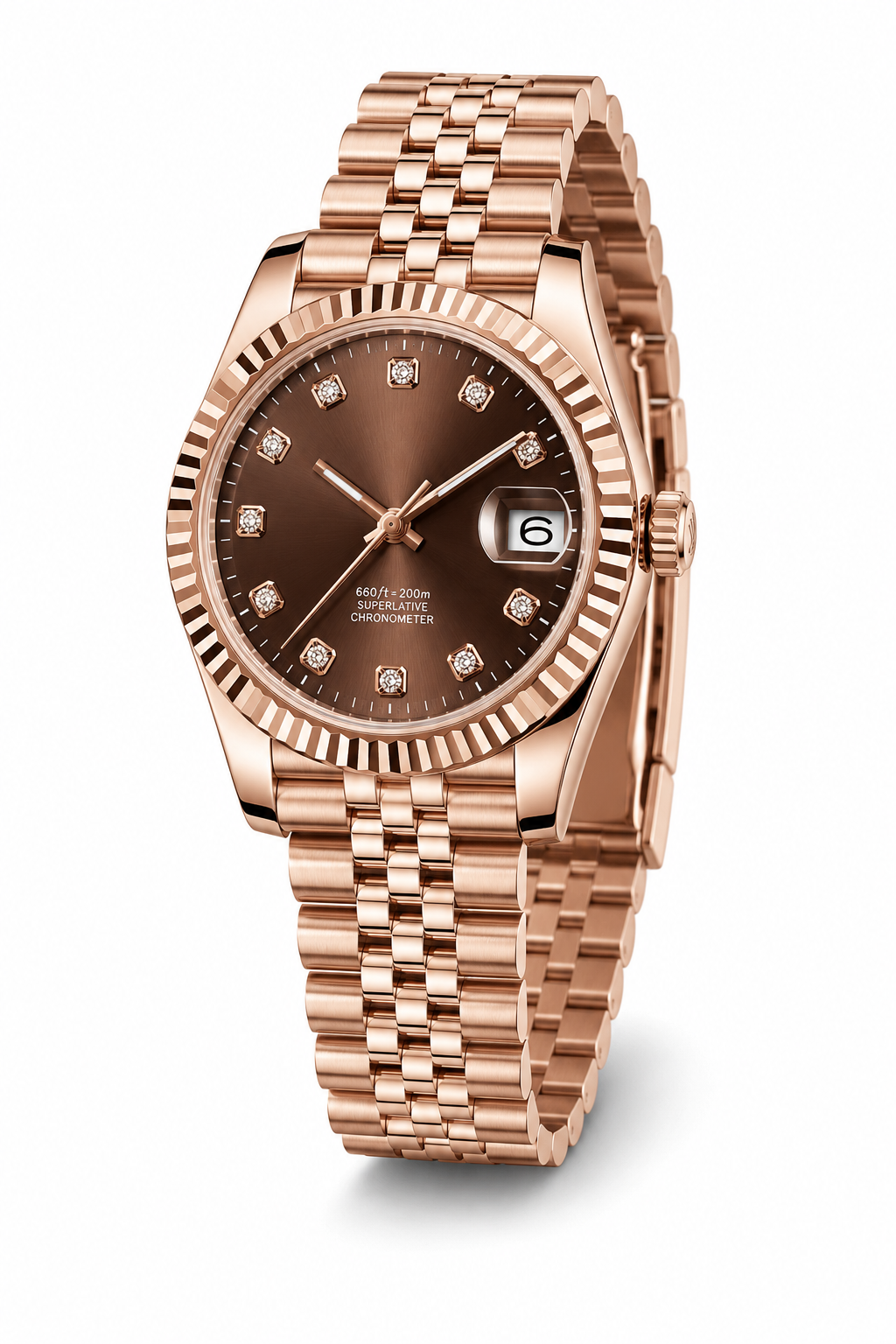 Date Just Diamond Rose Gold chocolate David Chen iTrade