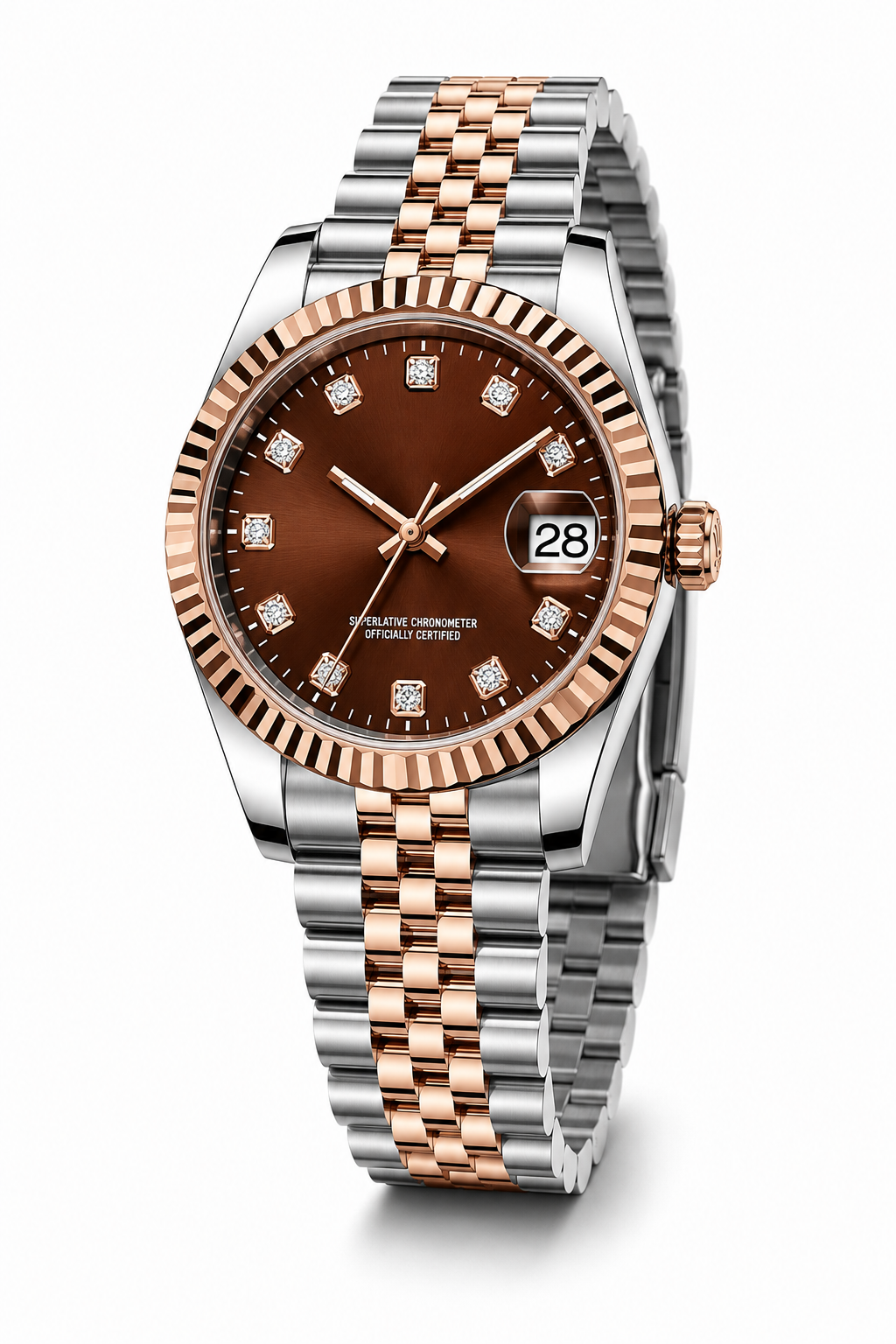 Date Just Diamond Two tone Crystal Champagne David Chen iTrade