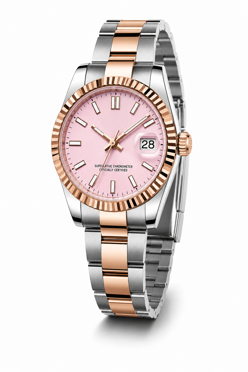 Date Just Two tone Rose Gold & Pink David Chen iTrade